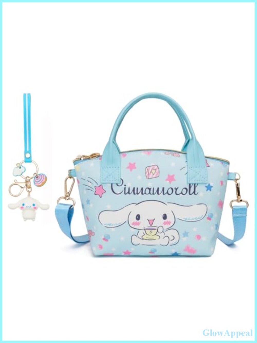 Soft PU Leather Mini Crossbody Bag Messenger Purse with Keychain